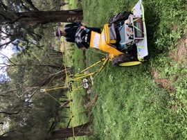 Electric tractor handlebars and controls